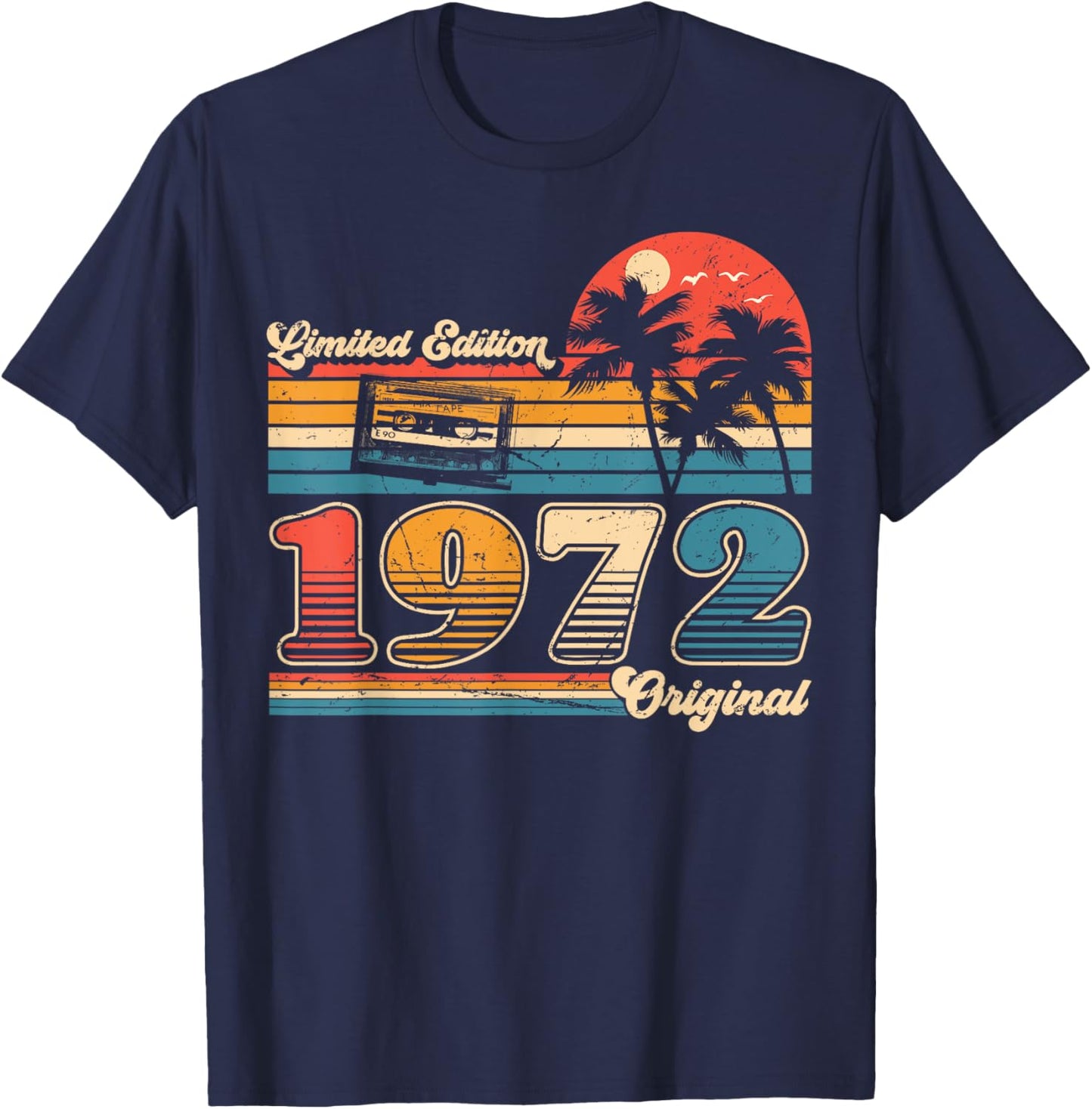 53th Birthday Retro Vintage 1972 Men Women T-Shirt - T-Shirt | Navy