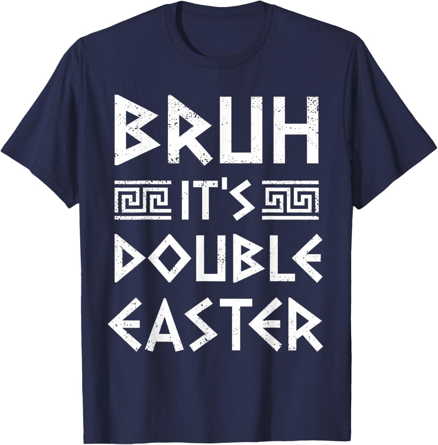 Greek Easter 2025 Christos Anesti Bruh Orthodox Greek Easter T-Shirt - T-Shirt | Navy