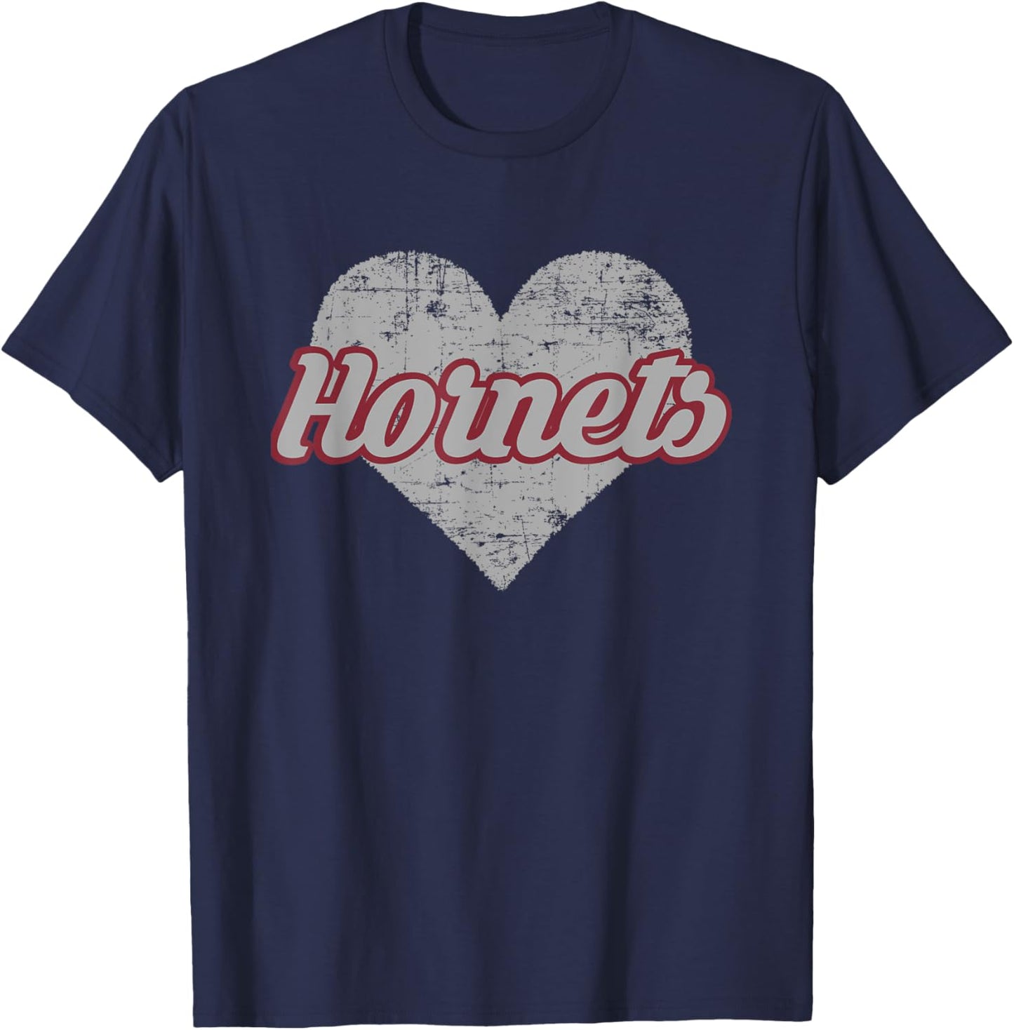 Metcalfe County Hornets Over Heart T-Shirt - T-Shirt | Navy