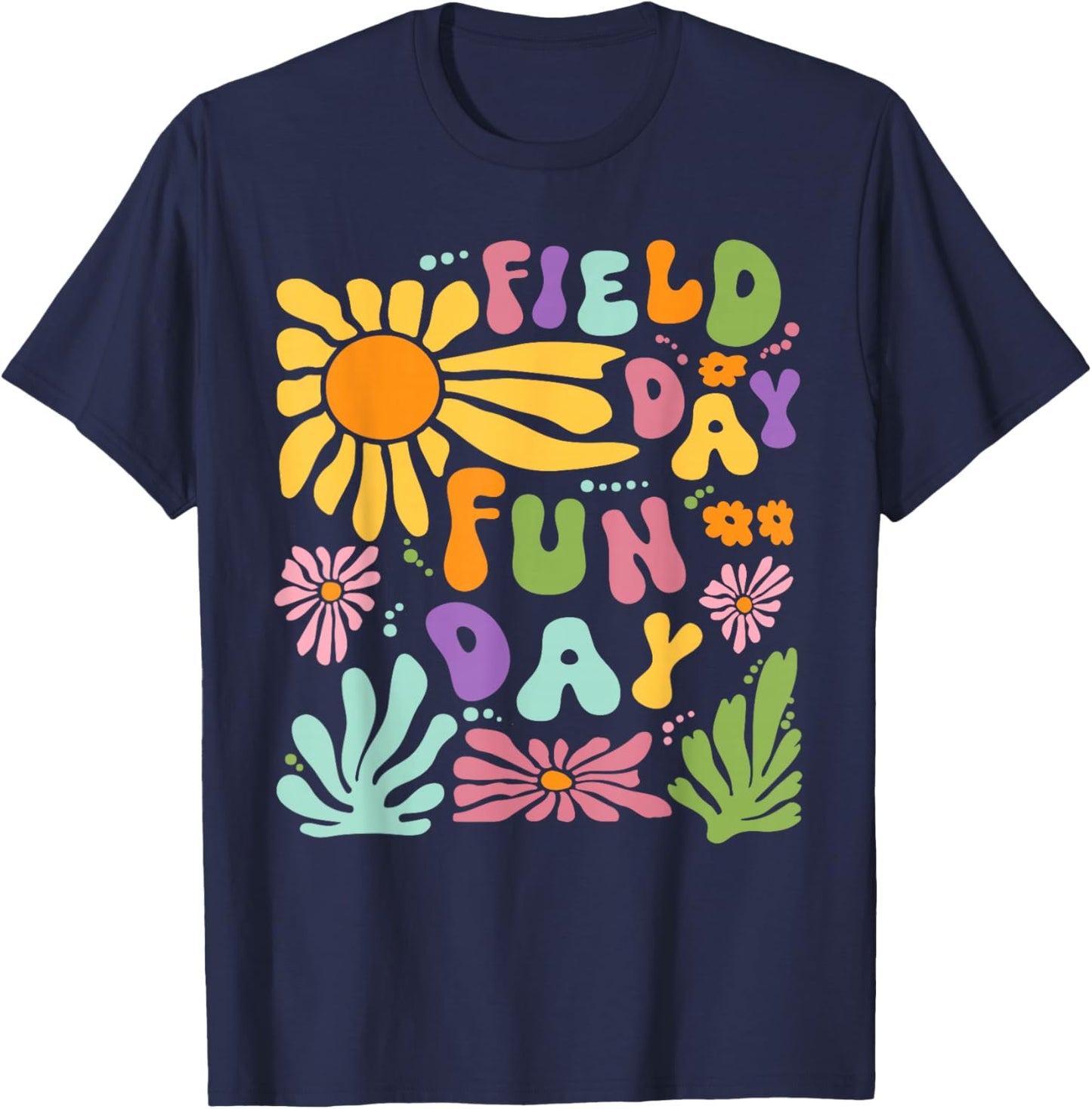 Field Day Fun Day Let The Games Begin Field Trip Teacher Kid T-Shirt - T-Shirt | Navy