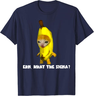Sigma Banana Cat Costume Cat Meme Funny Memes Internet Memes Men Women T-Shirt - T-Shirt | Navy