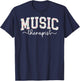 Music Therapist Boho Music Therapy Music Therapist T-Shirt - T-Shirt | Navy