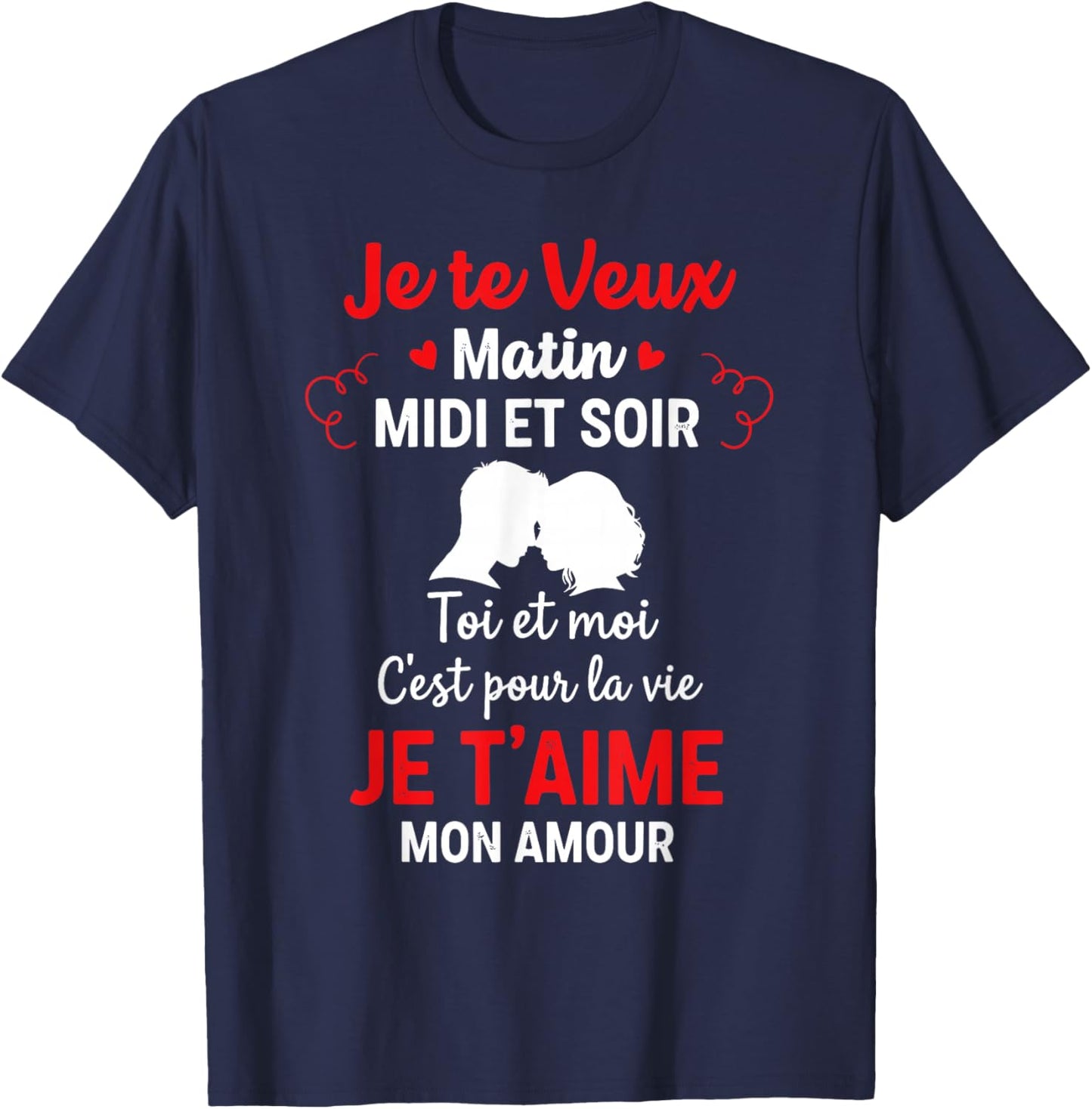 Valentine's Day You And Me Love Couple Matching Valentine's Day T-Shirt - T-Shirt | Navy