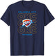 NBA – Oklahoma City Thunder Stacked City Logo T-Shirt - T-Shirt | Navy