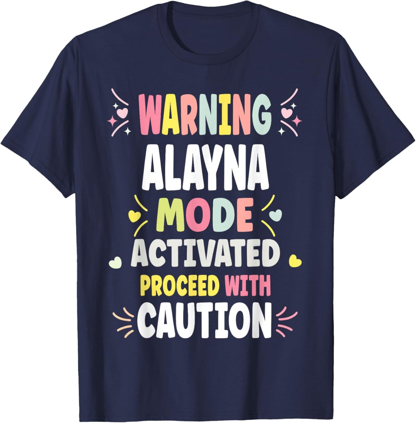 ALAYNA Personalized Women's Gift Custom ALAYNA T-Shirt - T-Shirt | Navy