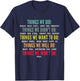 Retro Vintage Things We Did Didn't Want Will Won't Do T-Shirt - T-Shirt | Navy