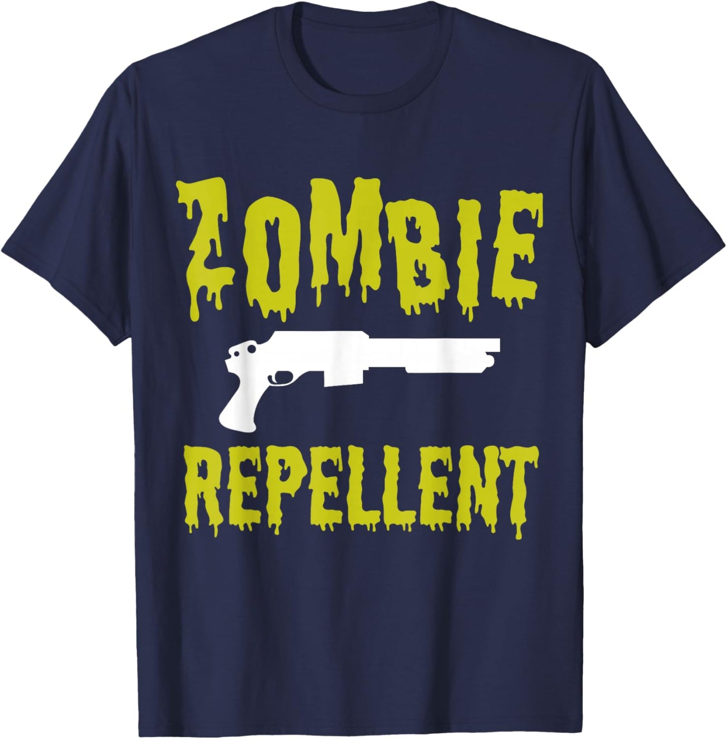 Zombie Repellent Halloween Funny Zombie Gamer T-Shirt - T-Shirt | Navy