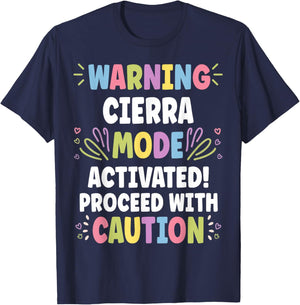 CIERRA Personalized Name Funny Cute Custom CIERRA Name T-Shirt - T-Shirt | Navy