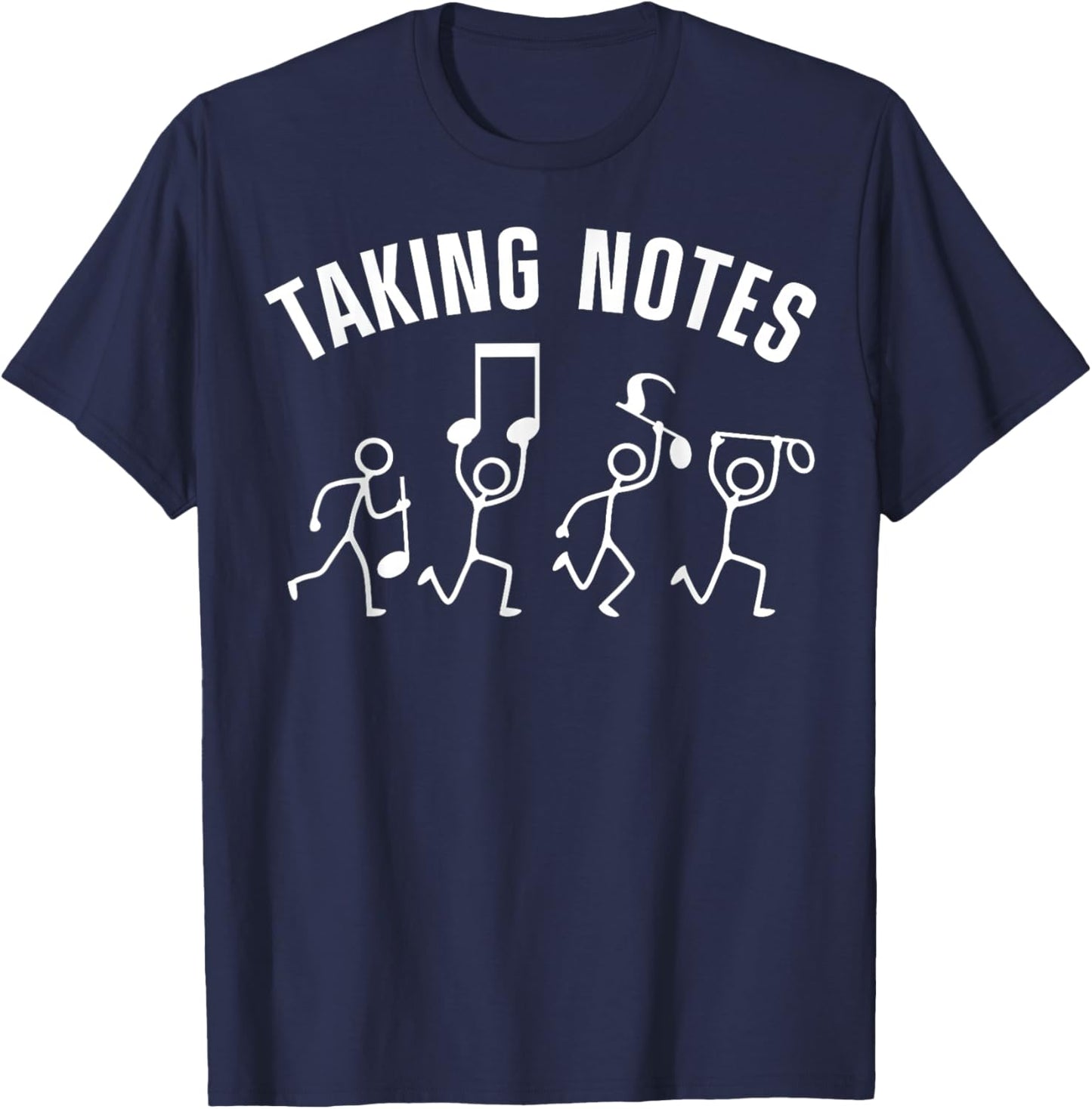 Taking Notes Funny Musical Notes Symbol T-Shirt - T-Shirt | Navy