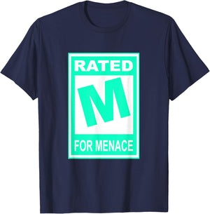 Light Teal Aqua Color M for Menace Light Teal Aqua T-Shirt - T-Shirt | Navy