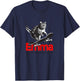 EMMA - Schöner Mädchen Name mit Katze & Skateboard T-Shirt - T-Shirt | Navy