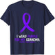 I Wear Purple For My Grandma Pancreatic Cancer Awareness T-Shirt - T-Shirt | Navy