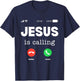 Classic Jesus Is Calling T-Shirt - T-Shirt | Navy