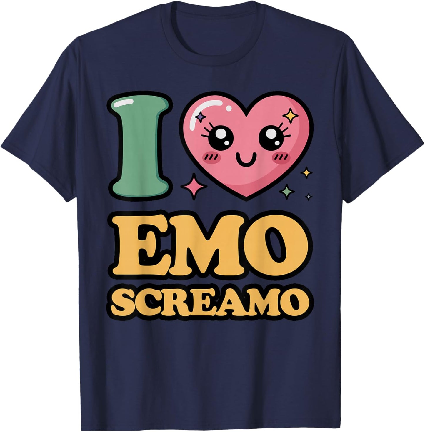 I Love Emo Screamo T-Shirt - T-Shirt | Navy