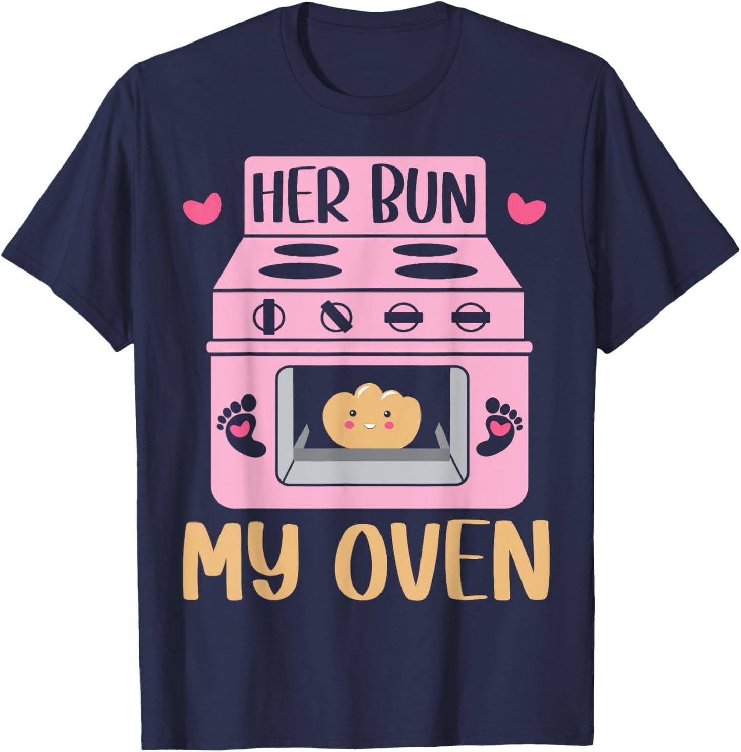 Her Bun My Oven - Surrogate Mother T-Shirt - T-Shirt | Navy