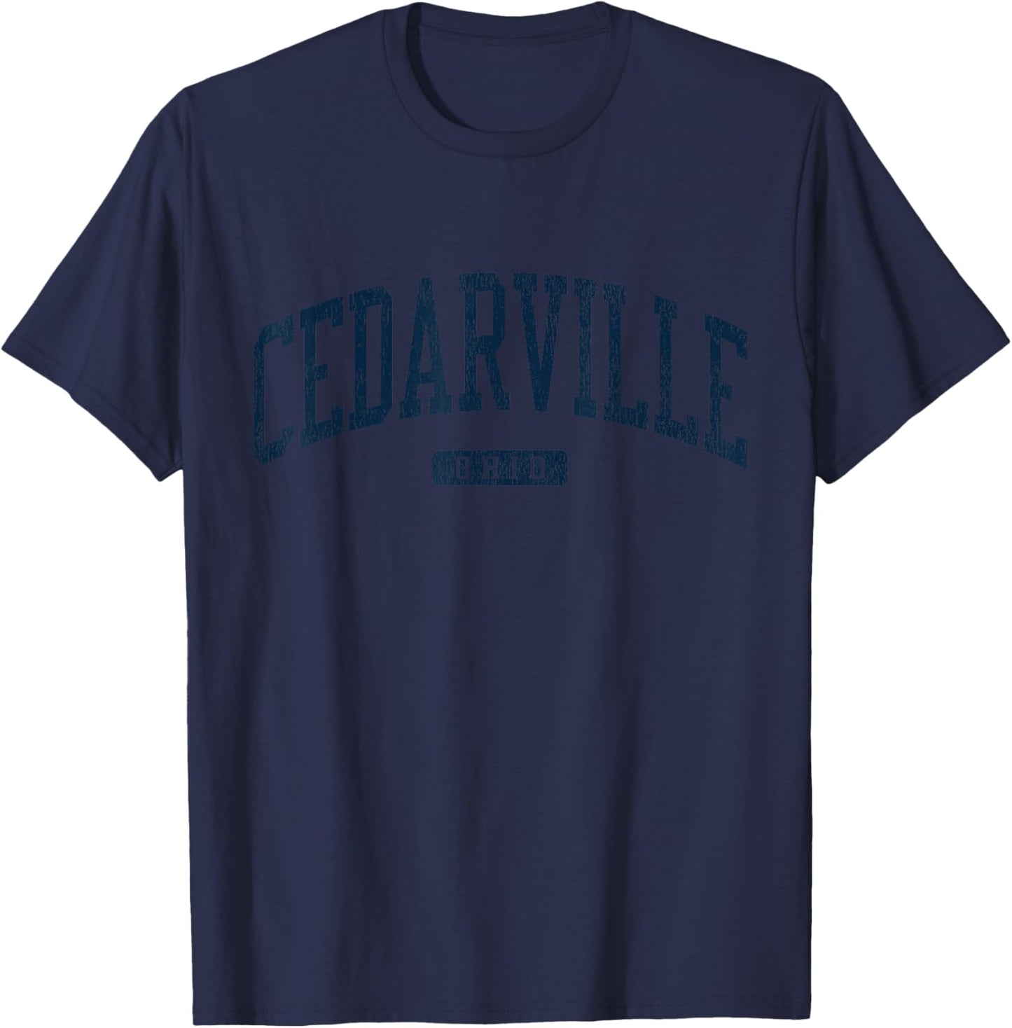 Cedarville Ohio OH College University Style Blau T-Shirt - T-Shirt | Navy