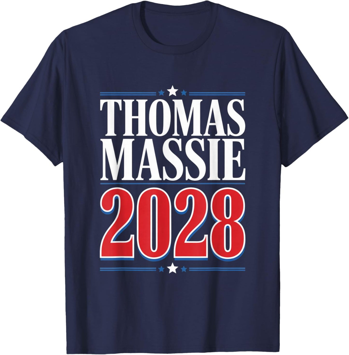 Ron Paul Thomas Massie Election 2028 President Men Women T-Shirt - T-Shirt | Navy