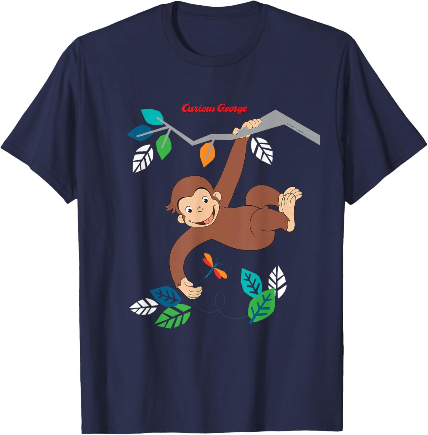 Curious George Spring Swing Adventure T-Shirt - T-Shirt | Navy