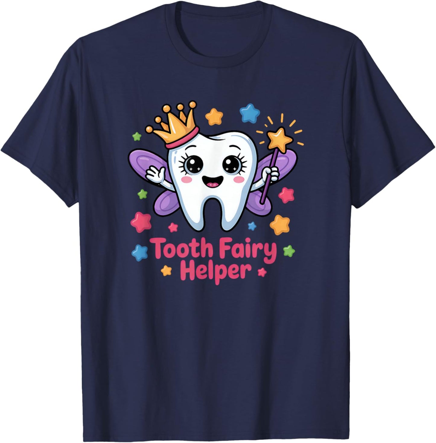Tooth Fairy Helper Dentist Dental Teeth T-Shirt - T-Shirt | Navy