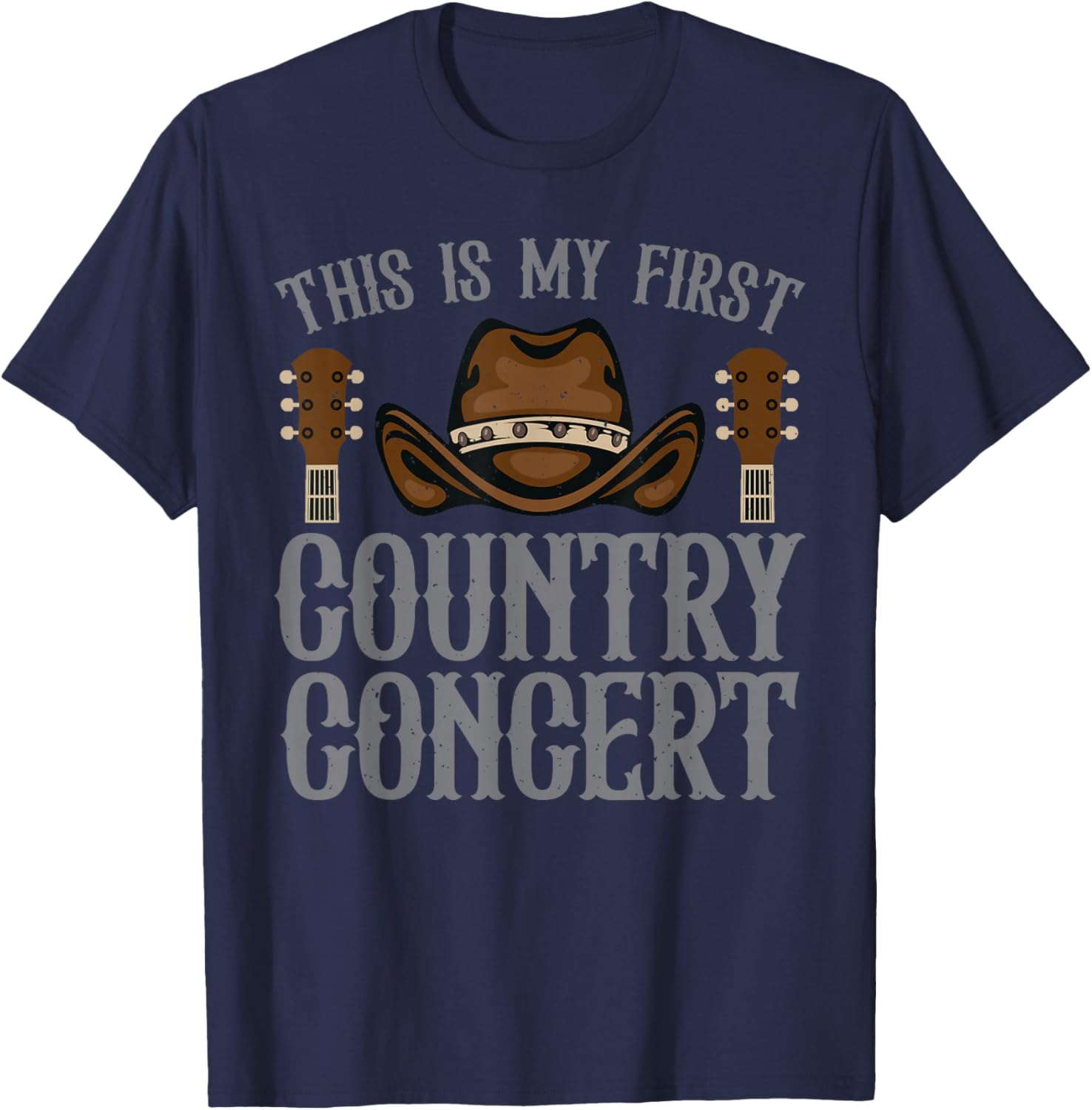 Country Concert Art Women Kids Country Music Lover T-Shirt - T-Shirt | Navy