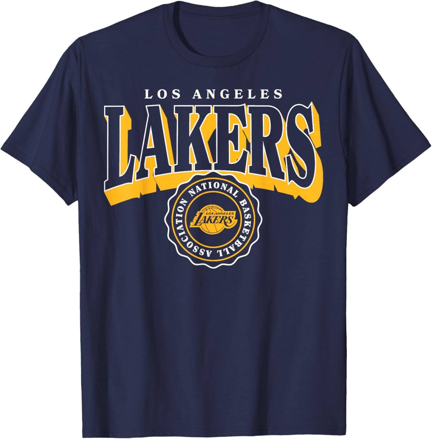 NBA – Los Angeles Lakers gewölbtes Wappen T-Shirt - T-Shirt | Navy