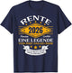 Rentner 2026 Legende verlässt das Gelände Ruhestand T-Shirt - T-Shirt | Navy