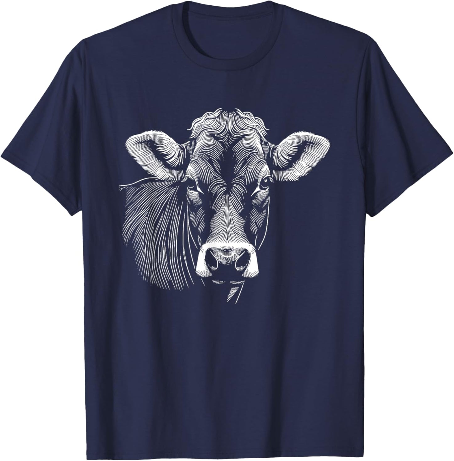 Fingerprint Cow Farmer Breeder - Brown Swiss Cattle T-Shirt - T-Shirt | Navy