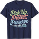 Beach Clean-Up Volunteer Ocean Conservation Eco-Friendly T-Shirt - T-Shirt | Navy
