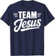 Team Jesus Typography Design T-Shirt - T-Shirt | Navy