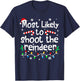 Most Likely to Shoot The Reindeer Christmas Matching Family T-Shirt - T-Shirt | Navy