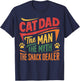 Cat Dad The Man The Myth The Snack Dealer T-Shirt - T-Shirt | Navy
