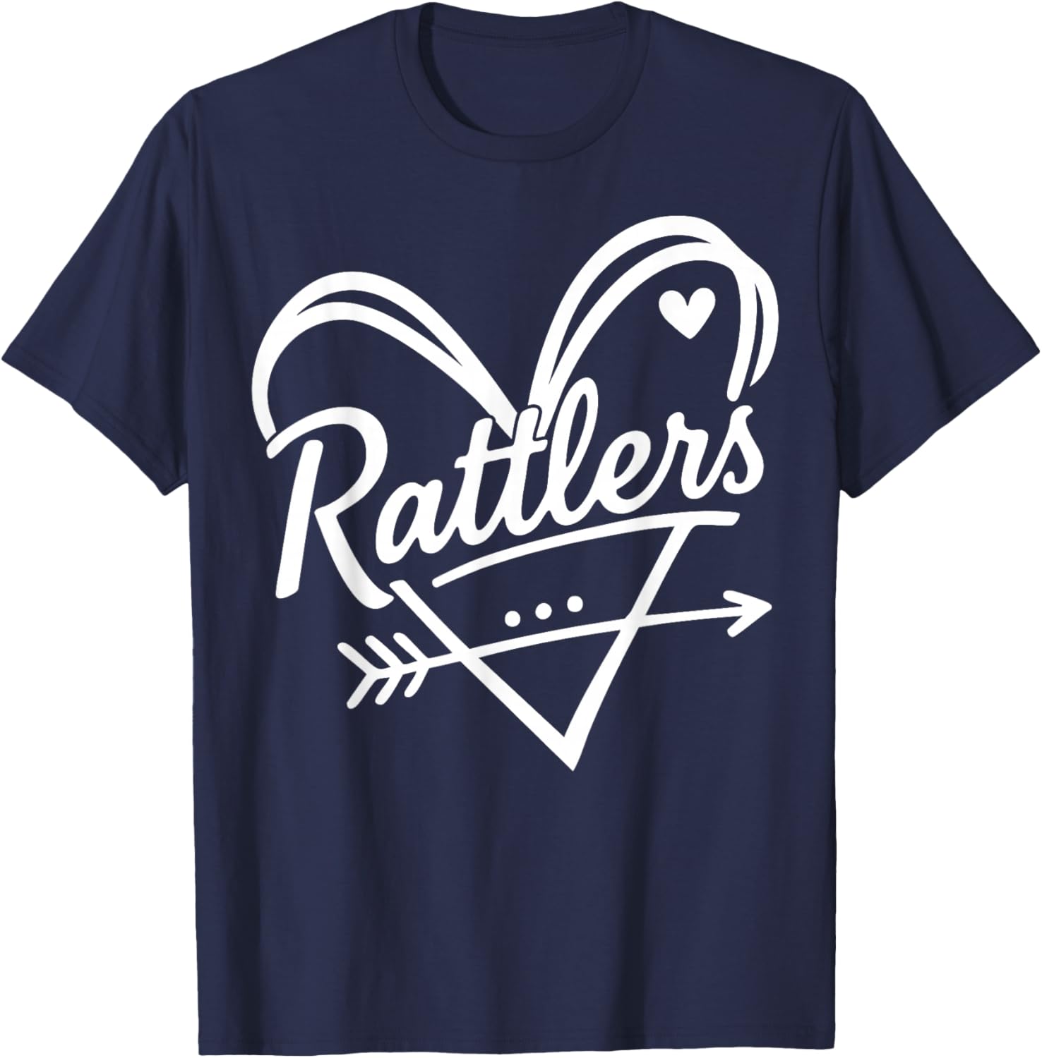Retro Rattlers Heart Apparel Women Kid Boy Girl T-Shirt - T-Shirt | Navy