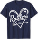 Retro Rattlers Heart Apparel Women Kid Boy Girl T-Shirt - T-Shirt | Navy