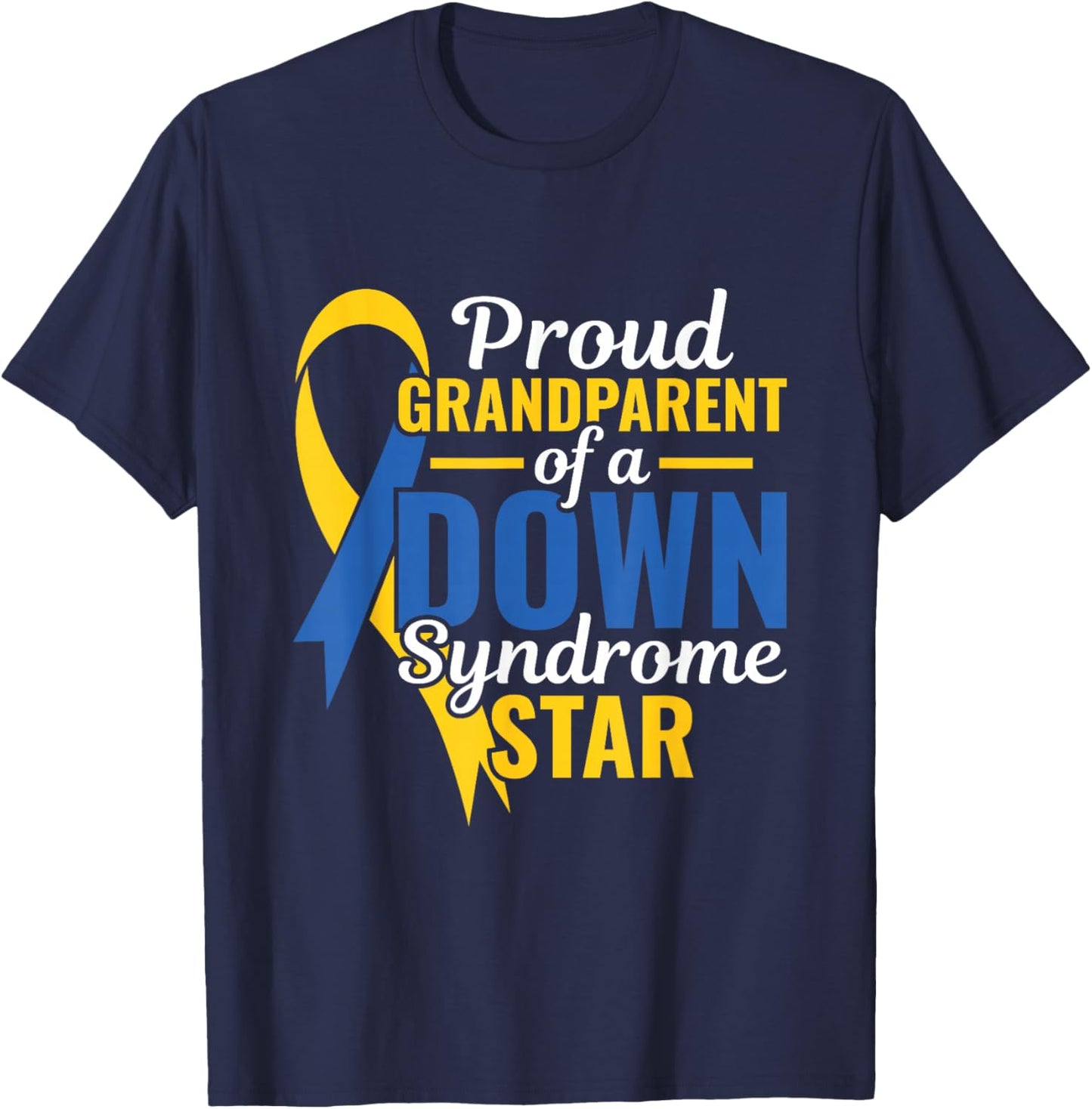 Proud Grandparent - Down Syndrome Awareness Day T-Shirt - T-Shirt | Navy