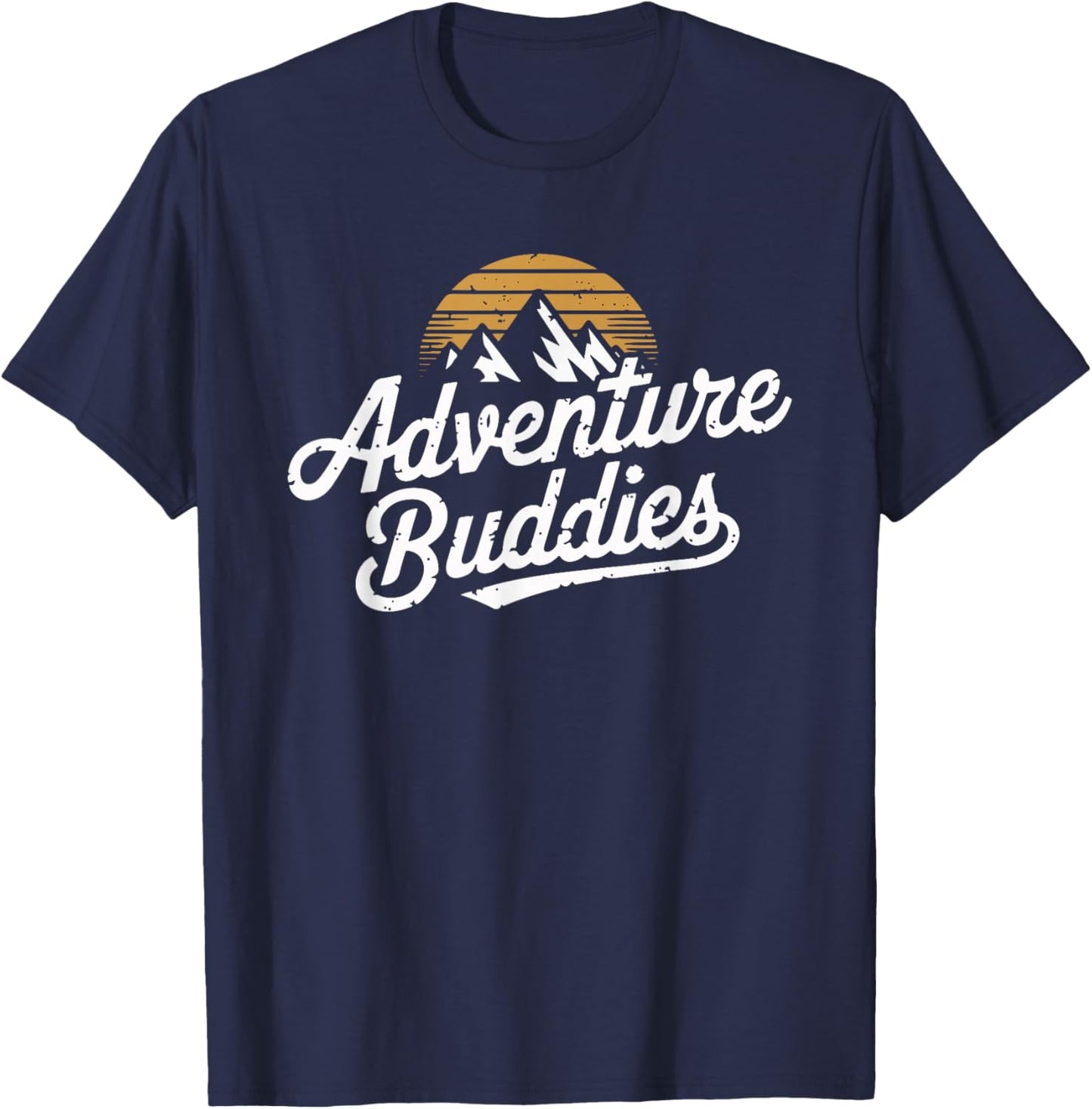 Adventure Buddies Mountain Hiker Hiking Funny Couple Outdoor T-Shirt - T-Shirt | Navy