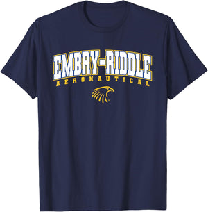Embry-Riddle ERAU Eagles Arch Logo T-Shirt - T-Shirt | Navy