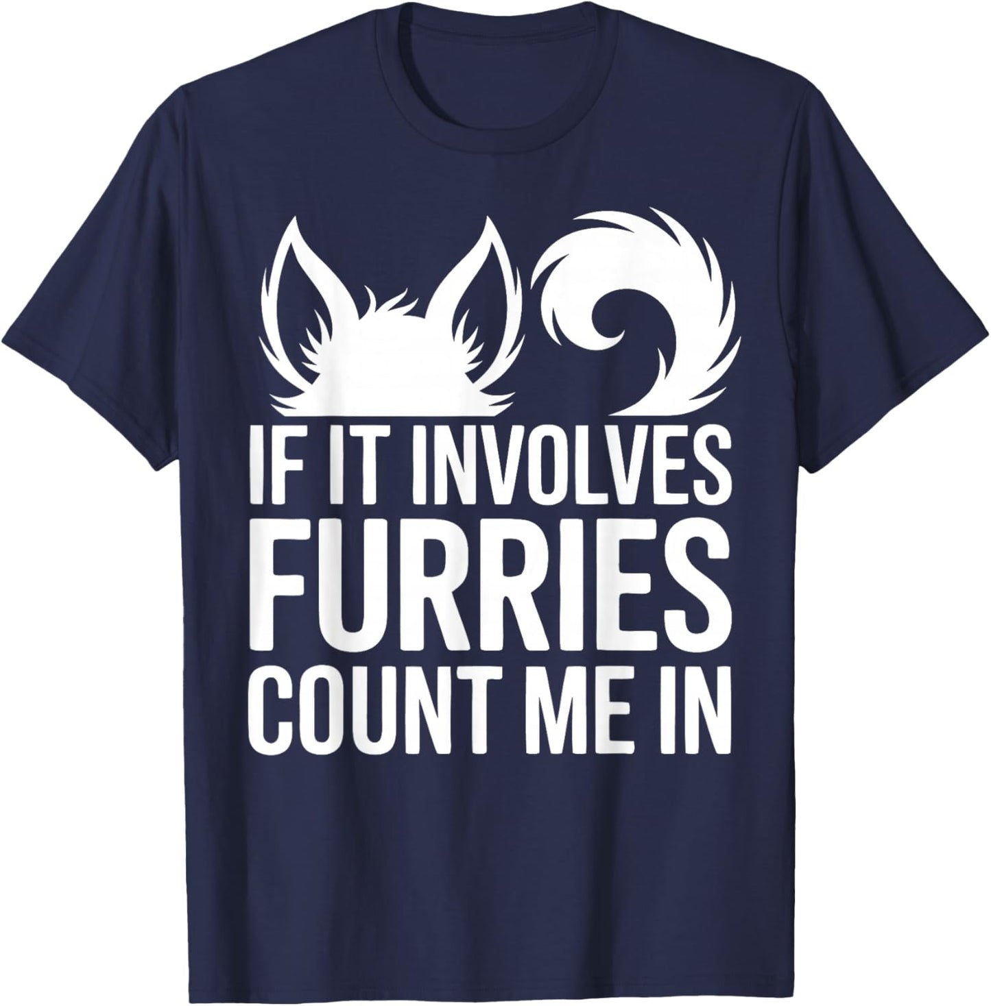 Furry Fandom Animal Fursonas Convention Furries T-Shirt - T-Shirt | Navy