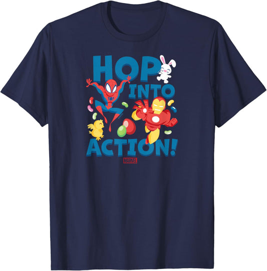 Marvel - Hop Into Action Easter T-Shirt - T-Shirt | Navy