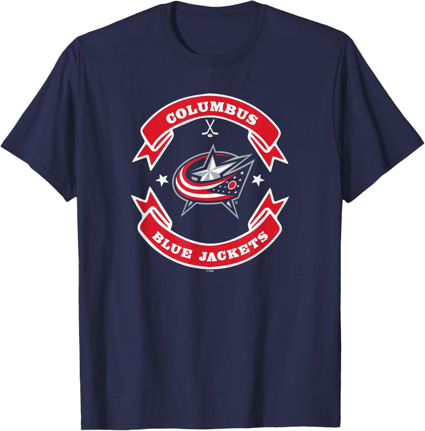 Columbus Blue Jackets Blaze Navy Officially Licensed T-Shirt - T-Shirt | Navy