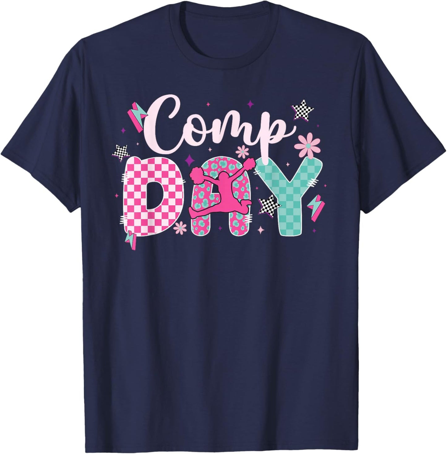 Cheer Comp Day Cheerleading Competition Day T-Shirt - T-Shirt | Navy