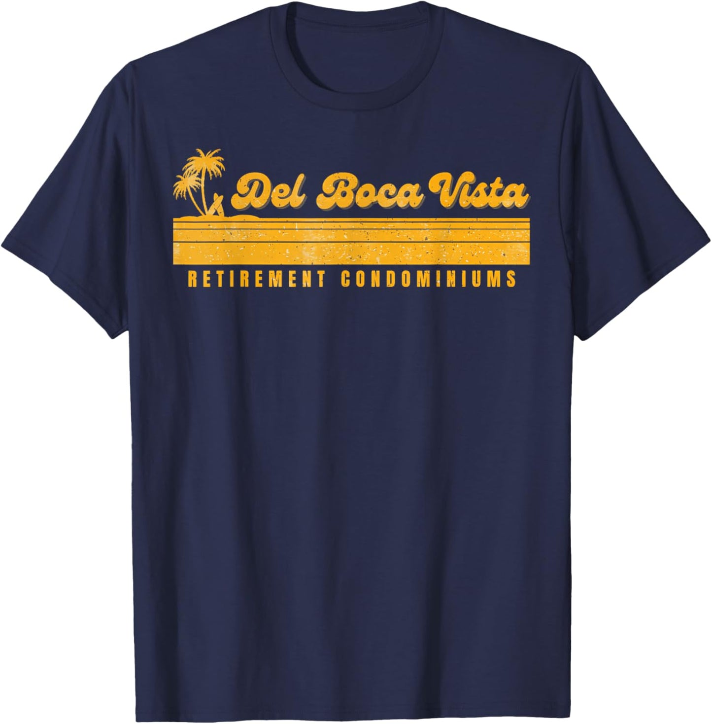 Vintage Del Boca Vista Vintage Style 90S Design T-Shirt - T-Shirt | Navy
