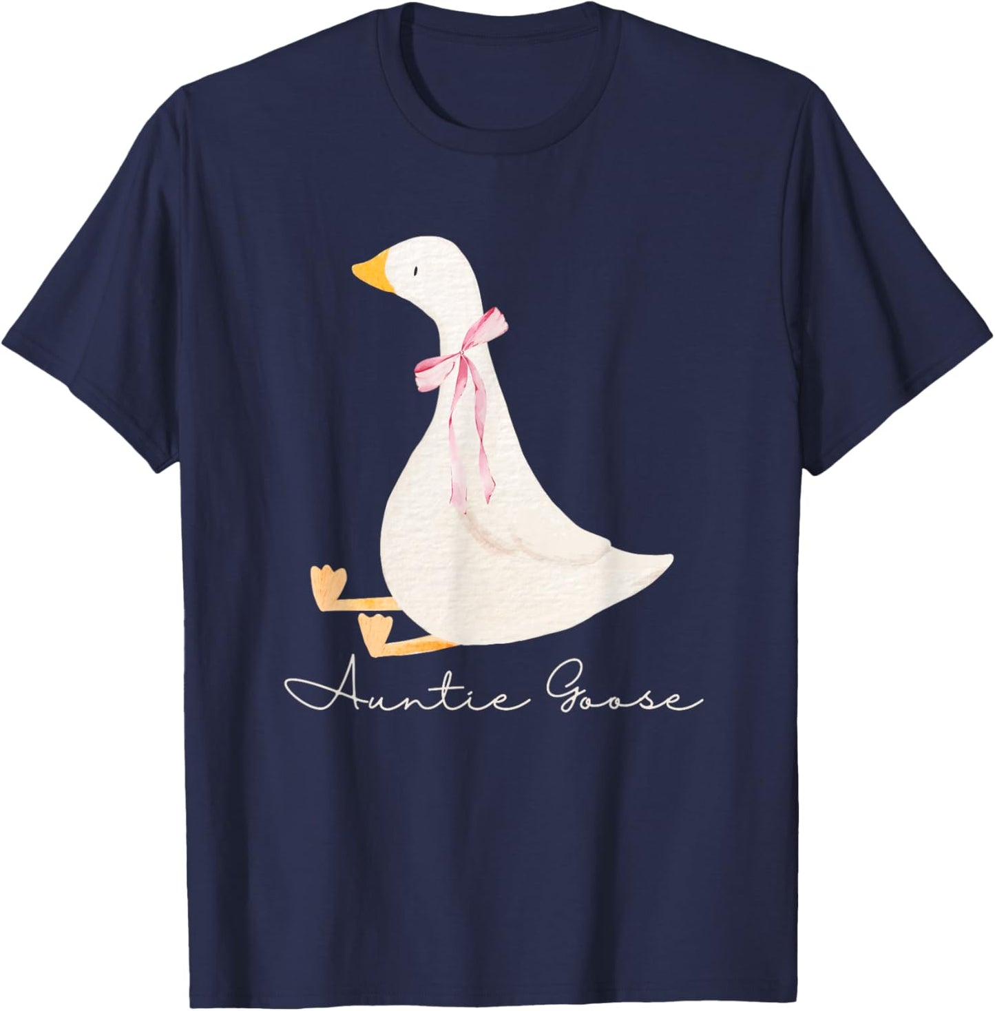 Auntie Goose Funny Cute Silly Goose Aunt T-Shirt - T-Shirt | Navy