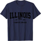 Illinois Land of Lincoln Vintage Pride T-Shirt - T-Shirt | Navy
