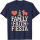 Family Faith Fiesta Hispanic Heritage Month T-Shirt - T-Shirt | Navy