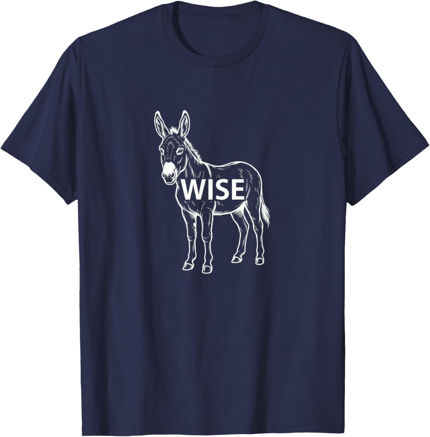 Funny Wise Ass Donkey Sarcastic Smart Mule Farm Pun T-Shirt - T-Shirt | Navy