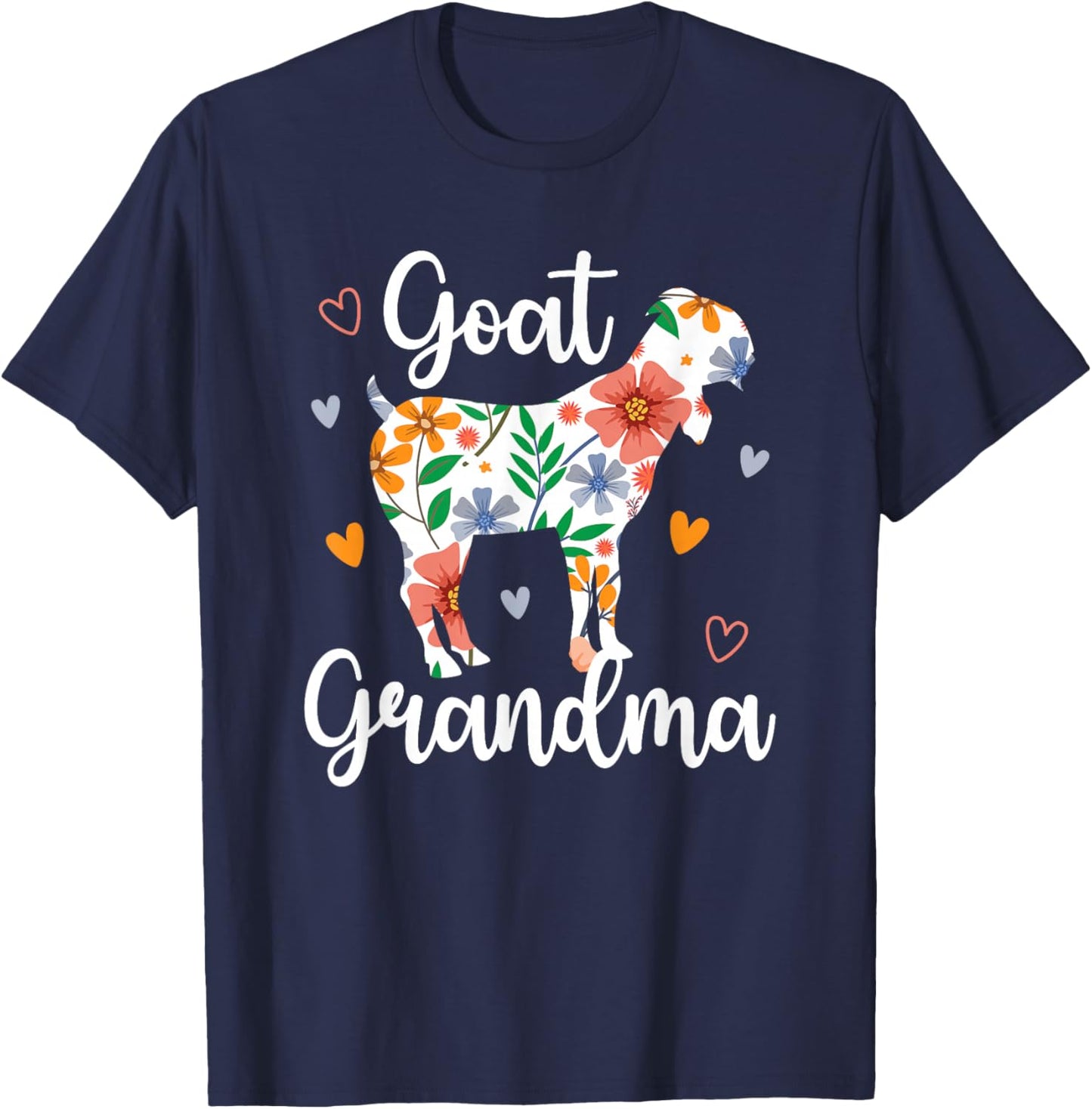 Goat Grandma Goat Owner Goat Grandmother Goat Farmer T-Shirt - T-Shirt | Navy