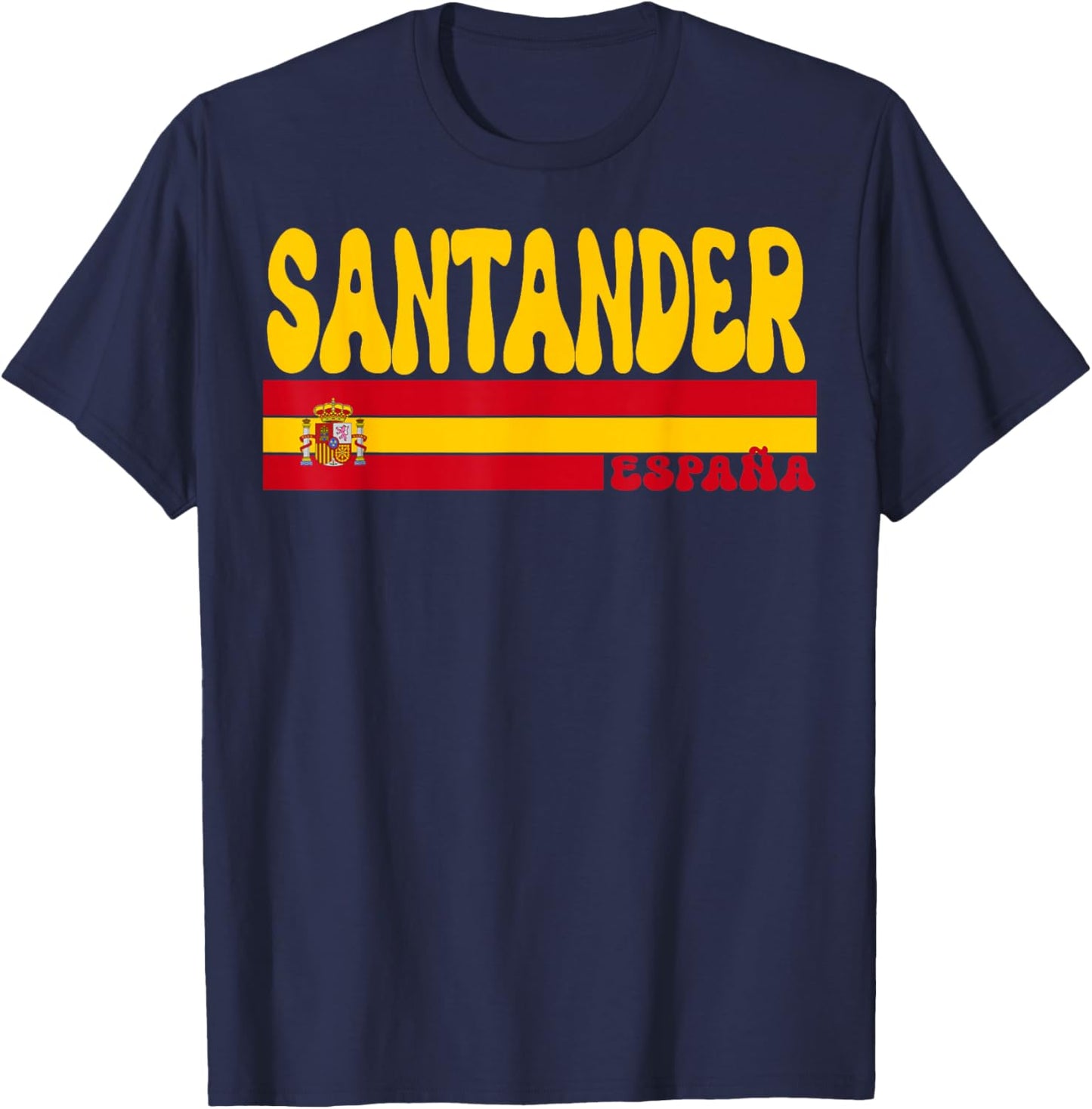 Santander City Espagne Vintage Esthétique Vacances d'été T-Shirt - T-Shirt | Navy