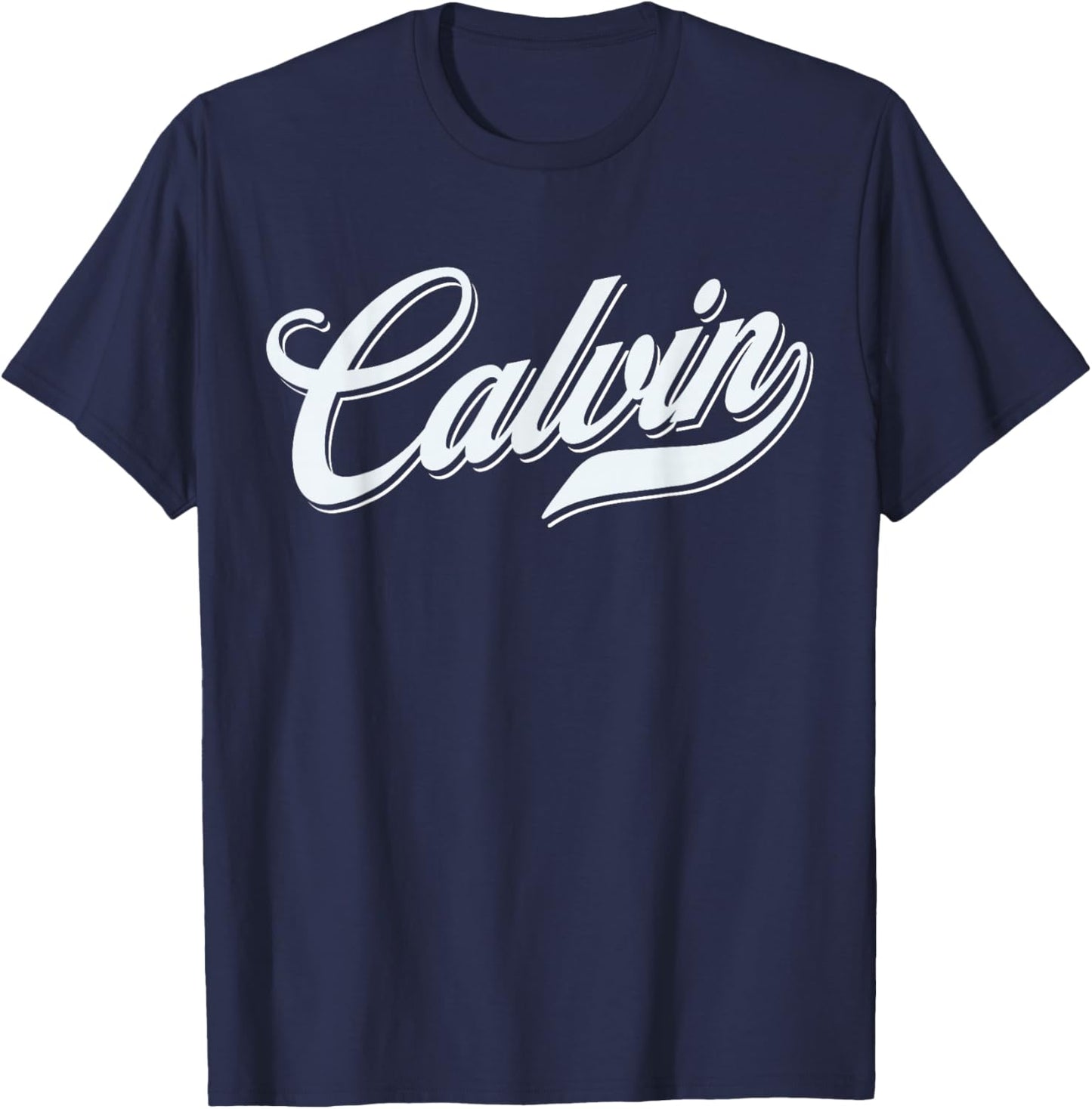 Boys Funny Gift Funny Name For Calvin T-Shirt - T-Shirt | Navy