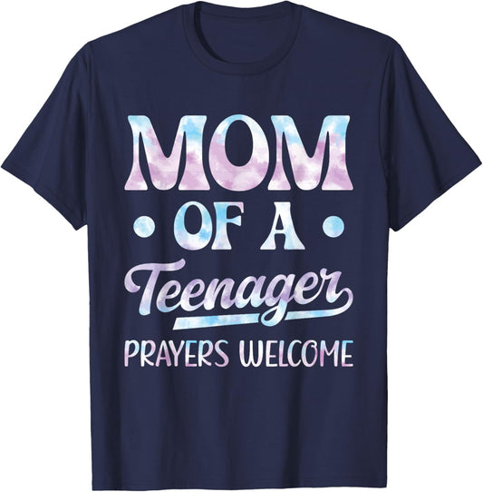 Mom Of A Teenager Prayers Welcome T-Shirt - T-Shirt | Navy