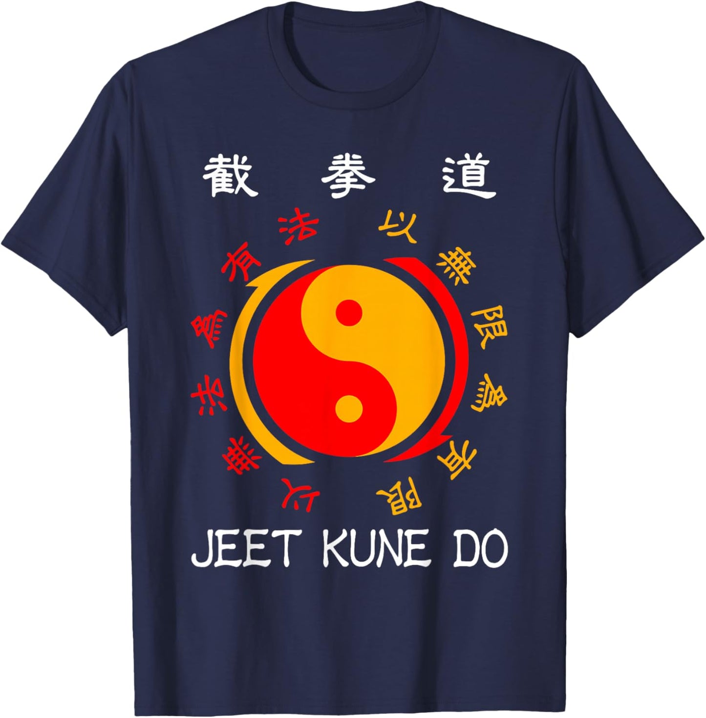Jeet Kune Do Martial Arts Iconic Symbol JKD Logo Kung Fu T-Shirt - T-Shirt | Navy